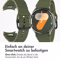 imoshion Wave Silikonarmband für das  Samsung Galaxy Watch 4 / 5 / 6 / 7 / FE (20 mm) - Dunkelgrün