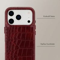Selencia Croco Backcover mit MagSafe Apple iPhone 17 Pro - Burgundy