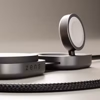 Zens Pro 3 USB-C-Kabel mit kabellosem Ladegerät für Telefon / Earbuds / Apple Watch - MagSafe und Qi2 - Schwarz