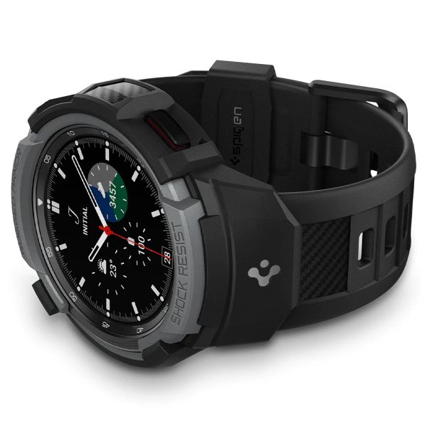 Spigen Rugged Armor™ Pro Case für die Samsung Galaxy Watch 4 - 46 mm - Charcoal Gray