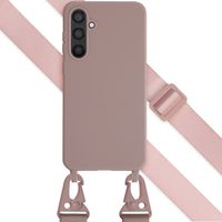 Selencia Silikonhülle mit abnehmbarem Band für das Samsung Galaxy S23 FE - Sand Pink