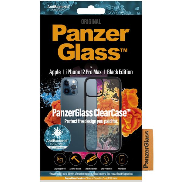 PanzerGlass ClearCase AntiBacterial für das iPhone 12 Pro Max - Schwarz