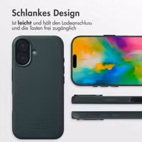 Accezz MagSafe Leather Backcover für das Apple iPhone 16 - Cedar Green