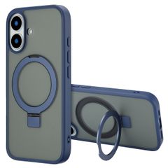 Accezz Ring Stand Backcover mit MagSafe Apple iPhone 16 - Blau