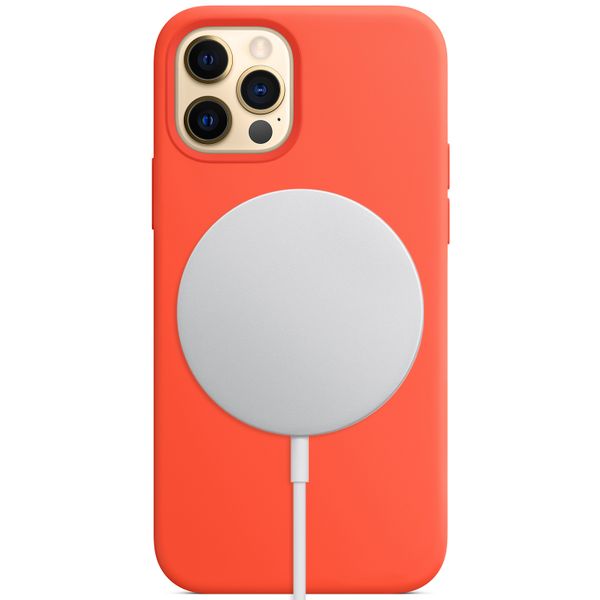 Apple Silikon-Case MagSafe für das Apple iPhone 12 (Pro) - Electric Orange