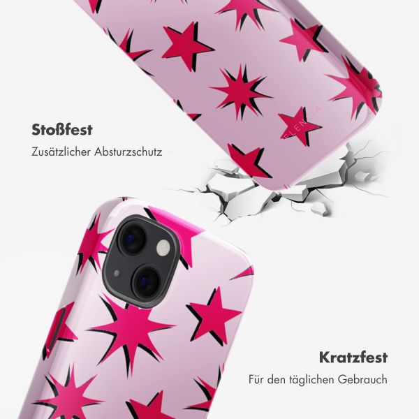 Selencia Vivid Tough Back Cover MagSafe für das iPhone 13 - Stars Rubine Red Light Pink