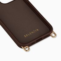 Selencia Rivièra Backcover mit MagSafe mit abnehmbaren Haken Apple iPhone 13 Pro - Choco Brown