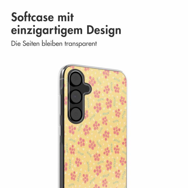 imoshion  Design Hülle für das Samsung Galaxy A55 - Sunny Yellow Petite Flowers