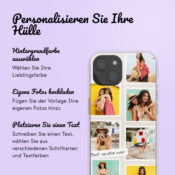 Personalisierte Hülle mit Filmrolle N°3 iPhone 14 - Transparent