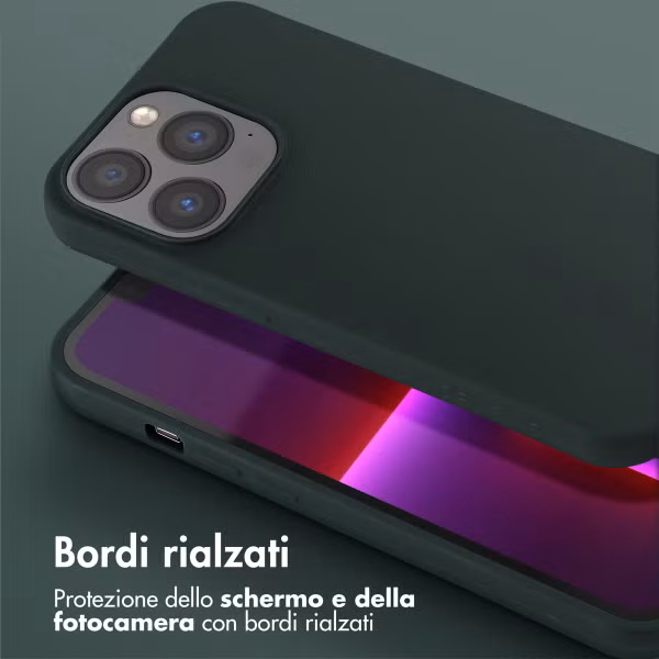 Selencia SilikonHülle mit abnehmbarem Band Apple iPhone 13 - Dunkelgrün
