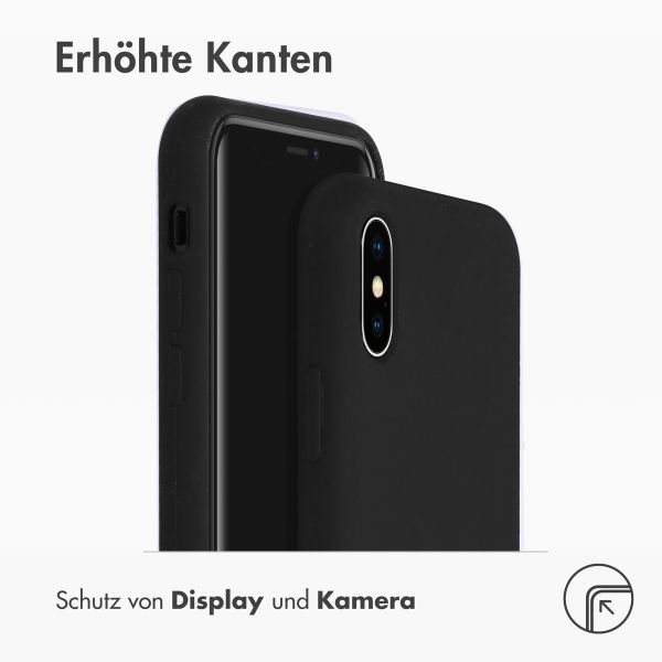 Accezz Liquid Silikoncase Schwarz für das iPhone Xs / X