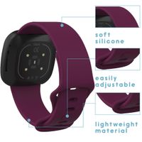 imoshion Silikonband für das  Fitbit Versa 4/ 3 / Sense (2) - Dunkelrot