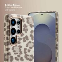 Selencia Sabi Backcover Leopardenmuster mit MagSafe Samsung Galaxy S25 Ultra - Soft Ivory