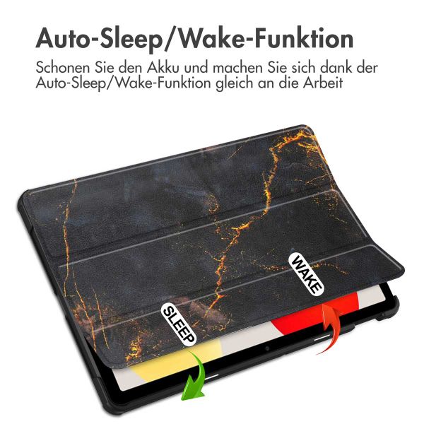 imoshion Design Trifold Klaphülle Xiaomi Redmi Pad SE - Black Marble