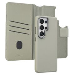 Accezz 2-in-1 Klapphülle aus Leder mit MagSafe Samsung Galaxy S26 Ultra - Light Grey