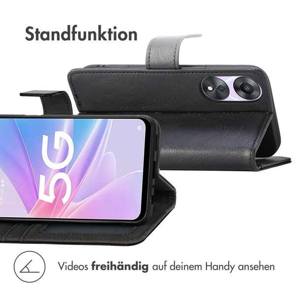 imoshion Luxuriöse Klapphülle Oppo A58 - Schwarz