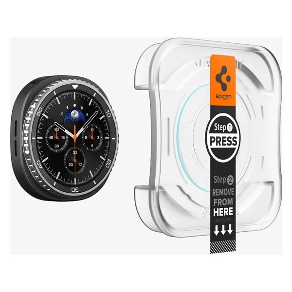 Spigen EZ FIT Glas.tR Displayschutzfolie mit Applikator für Samsung Galaxy Watch 9 / Watch 8 - 40 mm - Transparent