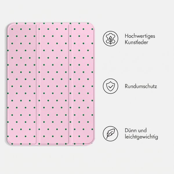 imoshion Design Trifold Klaphülle Apple iPad 9 (2021) 10.2 Zoll / iPad 8 (2020) 10.2 Zoll / iPad 7 (2019) 10.2 Zoll - Happy Dots