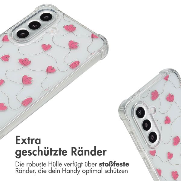 imoshion Design Hülle mit Band Samsung Galaxy A56 - Dusty Rose Connected Hearts