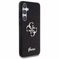 Guess 4G Metal Logo Back Cover mit Glitter für das Samsung Galaxy S25 Plus - Black