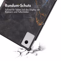 imoshion Design Trifold Klaphülle Lenovo Idea Tab Plus - Black Marble