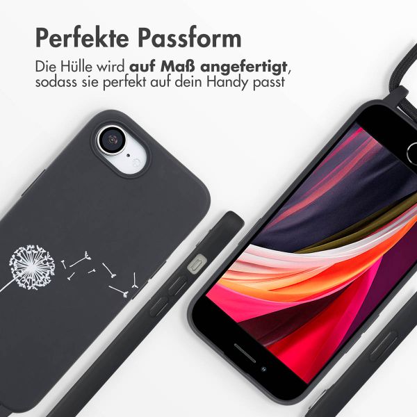 imoshion Silikonhülle design mit Band iPhone 16e - Dandelion Black