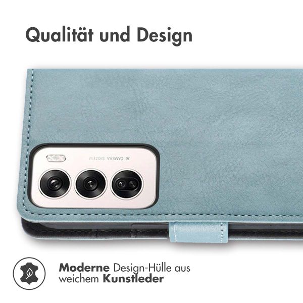 imoshion Luxuriöse Klapphülle Oppo Reno 12 Pro - Hellblau