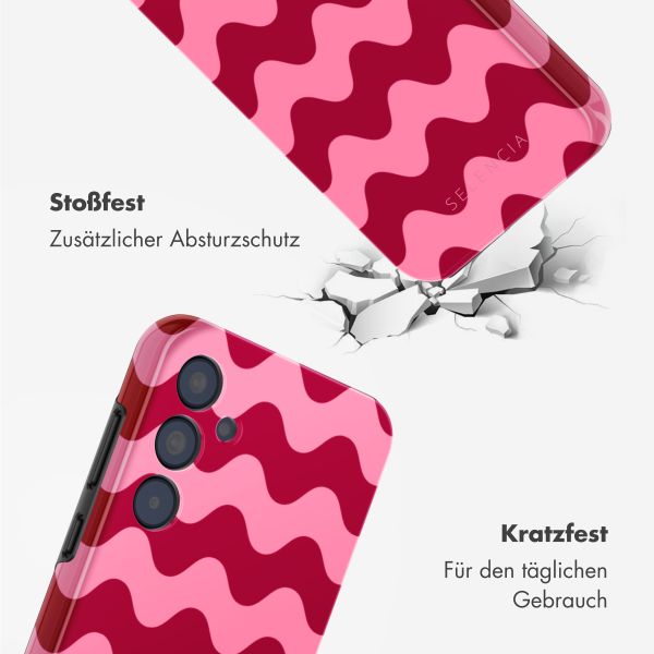 Selencia Vivid Tough Back Cover für das Samsung Galaxy A35 - Wave Vibes Lipstick