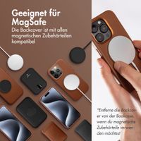 Accezz 2-in-1 Klapphülle aus Leder mit MagSafe Apple iPhone 16e - Sienna Brown