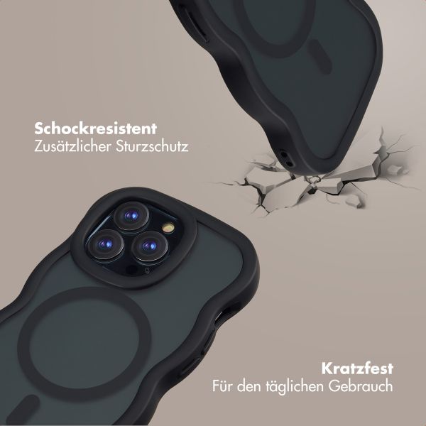 Selencia Wavy Backcover mit MagSafe Apple iPhone 13 Pro - Schwarz