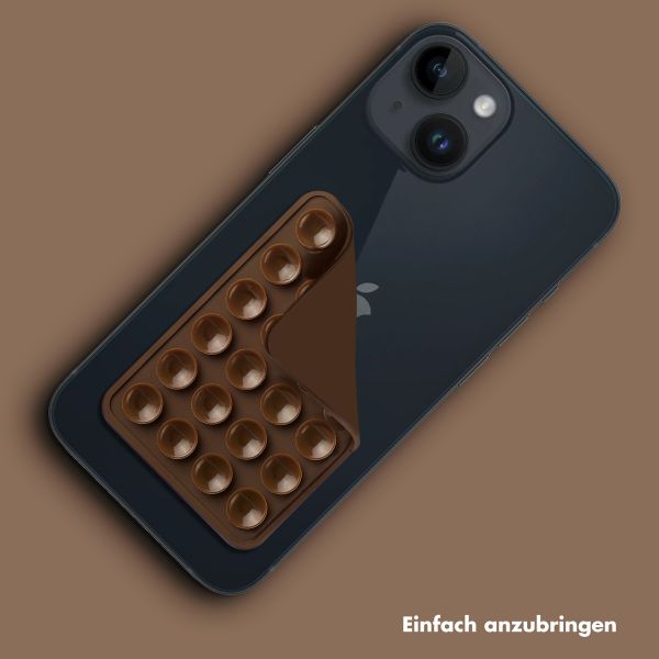 Selencia ﻿2er-Pack Telefonhalter Saugnapf - Mocha Brown