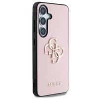 Guess 4G Metal Logo Saffiano Backcover Samsung Galaxy S25 - Rosa