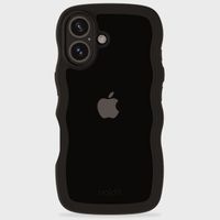 Holdit Wavy Case für das Apple iPhone 16 - Black / Transparent