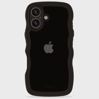 Holdit Wavy Case für das iPhone 16 - Black / Transparent