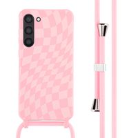 imoshion SilikonHülle design mit Band Samsung Galaxy S23 Plus - Retro Pink
