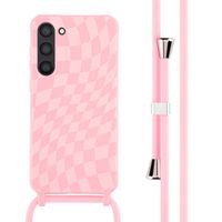 imoshion Silikonhülle design mit Band für das Samsung Galaxy S23 Plus - Retro Pink