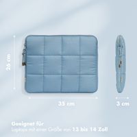 Selencia Puffy Laptop Hülle 13-14 Zoll - Laptop Sleeve - Slate Blue