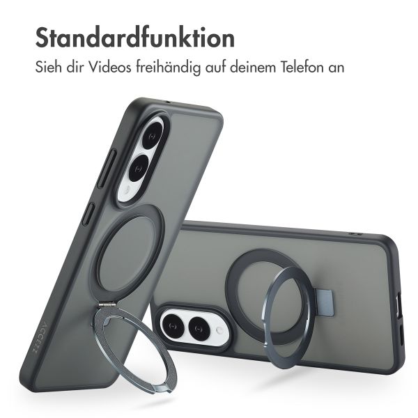 Accezz Ring Stand Backcover mit MagSafe Samsung Galaxy S25 Edge - Schwarz