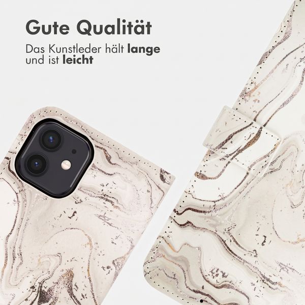 imoshion Design Klapphülle Apple iPhone 12 (Pro) - Sandy Marble
