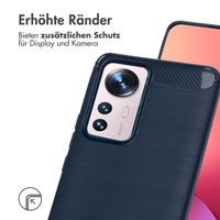 imoshion Brushed Back Cover Xiaomi 12 Pro - Dunkelblau