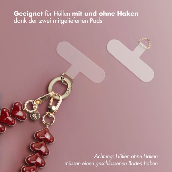 Selencia Lova Herz-Handgelenkbande - Burgundy