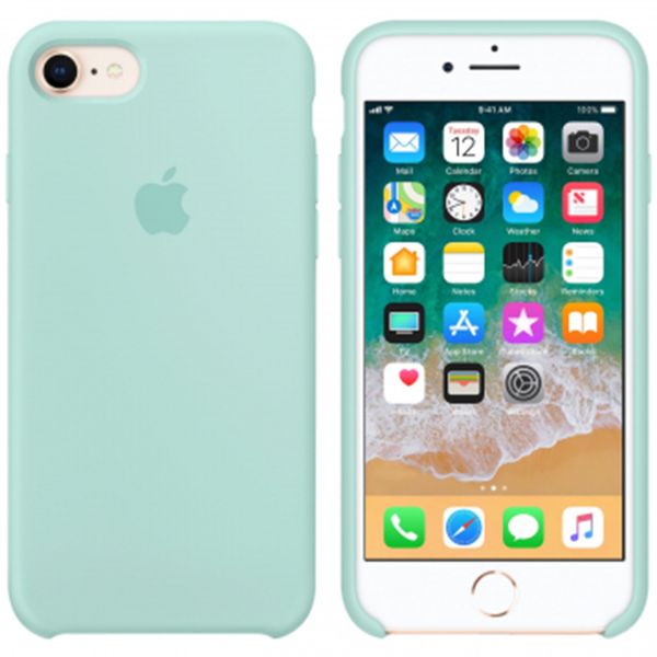 Apple Silikon-Case für das iPhone SE (2022 / 2020) / 8 / 7 - Marine Green