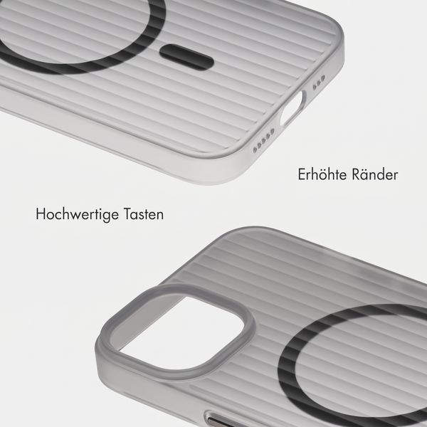 Accezz Lite Backcover mit MagSafe | Fluted | Apple iPhone 14 - Grau