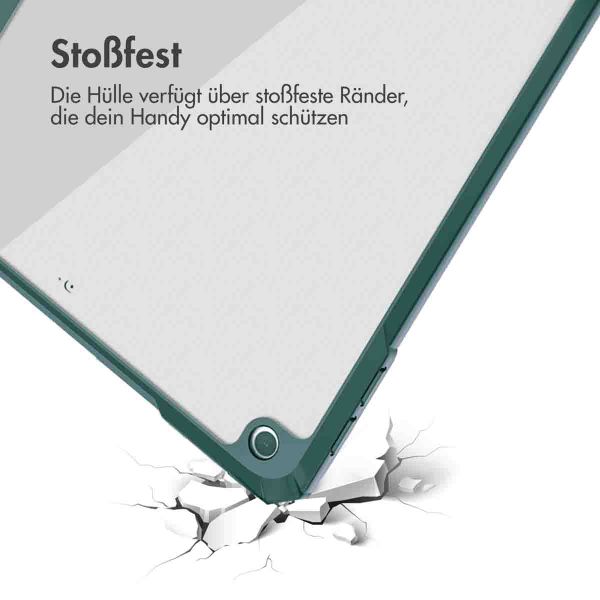 imoshion Trifold Hardcase Klapphülle Apple iPad 9 (2021) 10.2 Zoll / iPad 8 (2020) 10.2 Zoll / iPad 7 (2019) 10.2 Zoll - Grün