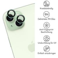 imoshion 2er-Pack Objektivschutz für Kamera für das Apple iPhone 15 / 15 Plus - Green