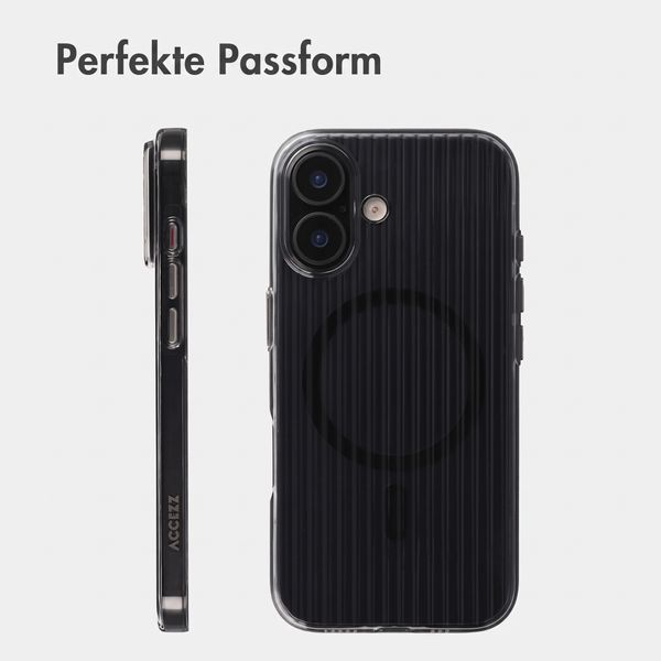 Accezz Lite Backcover mit MagSafe | Fluted | Apple iPhone 17 - Schwarz