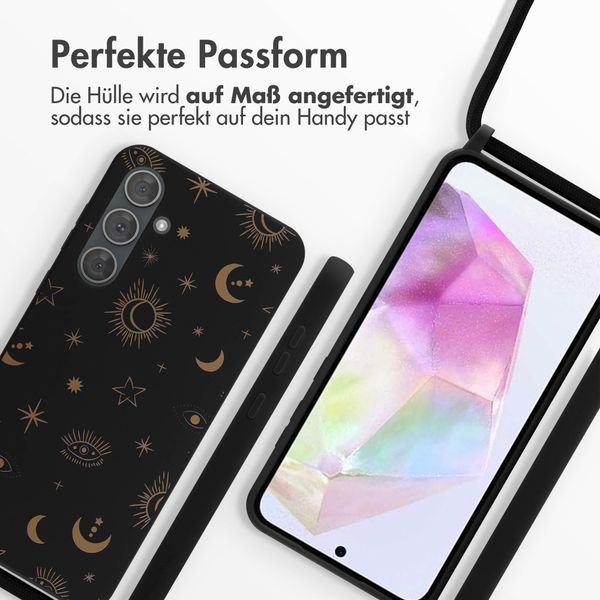 imoshion Silikonhülle design mit Band für das Samsung Galaxy A35 - Sky Black