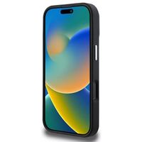 Guess Grained Triangle Case MagSafe Apple iPhone 16 Pro - Schwarz