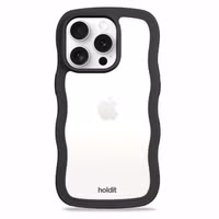 Holdit Wavy Case für das Apple iPhone 15 Pro Max - Black / Transparent