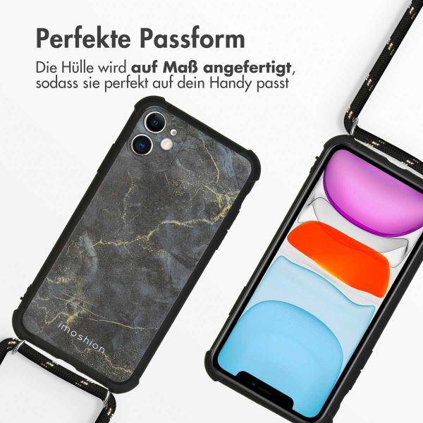 imoshion Design Hülle mit Band für das iPhone 11 - Black Marble